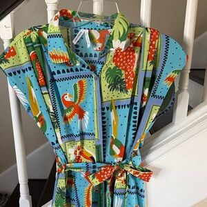 Live 4 Truth Colorful Parrot Print Midi Dress